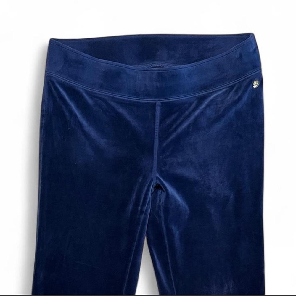 ❤️Lilly Pulitzer Velour Bootleg Yoga Lounge Pants in Deep Blue - Picture 4 of 5